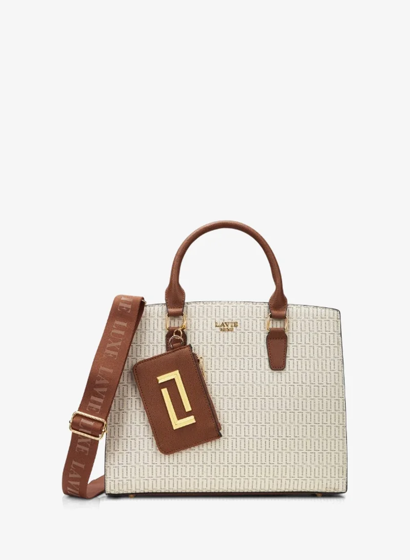 Lavie Luxe Women's Mono Elly25 Medium Handbag (Offwhite)