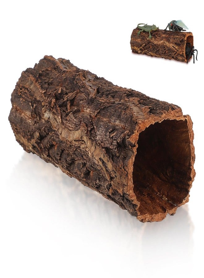 Garneck Reptile Hideout Gecko Hide Cave Hollow Log: Wood Tree Trunk Shelter for Snakes Lizards Hermit Crabs Turtle Terrarium Decor Habitat House Naturalistic Enclosure Accessory - Image 1