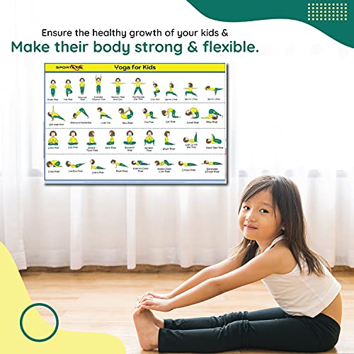 SPORTAXIS Kids Yoga Poster - Multicolor, 18" x 27", Laminated, Kids Room - Image 5
