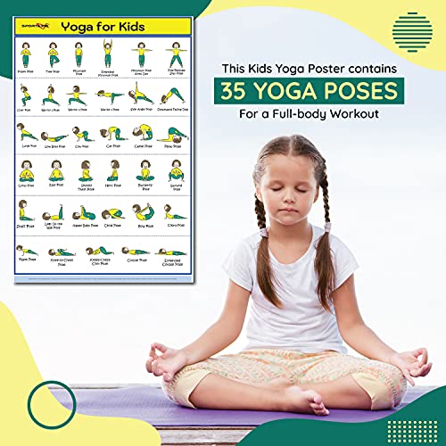 SPORTAXIS Kids Yoga Poster - Multicolor, 18" x 27", Laminated, Kids Room - Image 2