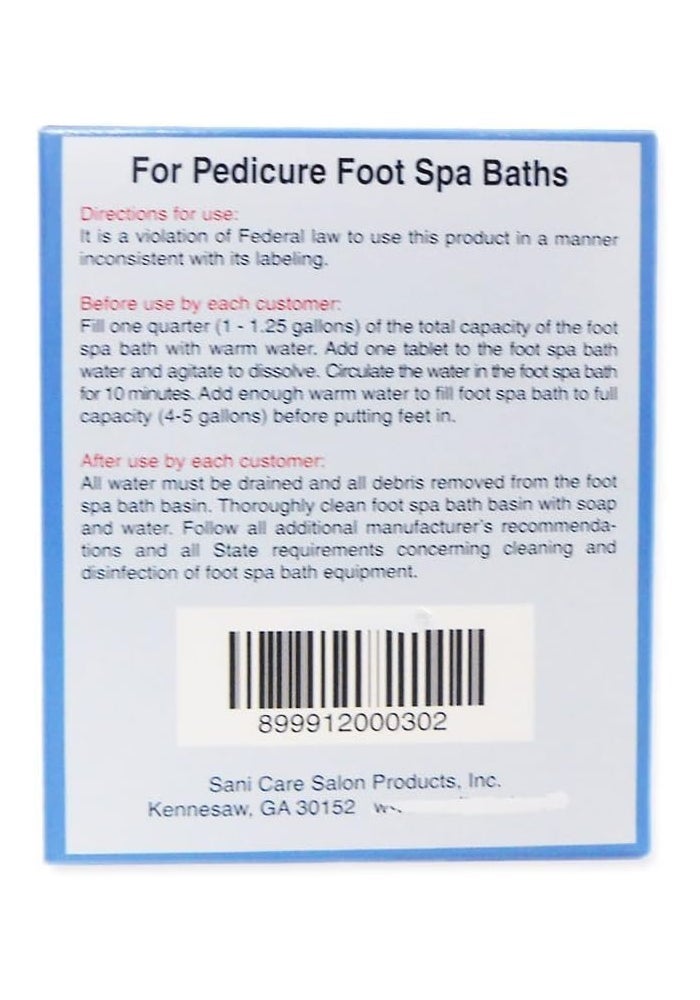 Sanicare SANI CARE Sani-Tablet for Pedicure Foot Spa Baths - 100 Tablets - Image 3