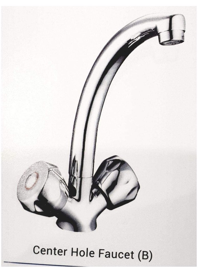 ABBASALI Wash Basin Mixer With 2 Flexible Pipe With Fixing Screws Set Complete  - Image 2