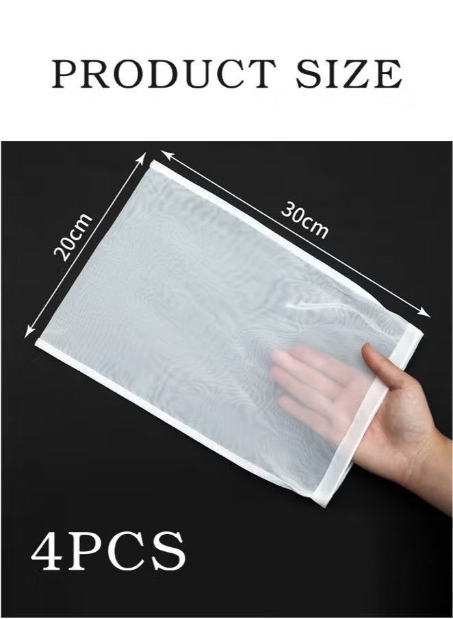 4 pcs Food Grade Soy Milk Filter Bags Vegetable juice filter bag, 100Mesh 20*30CM Fine Mesh Bag Milk Filter Bag All Purpose Food Strainer Nylon Cheesecloth  - Image 4