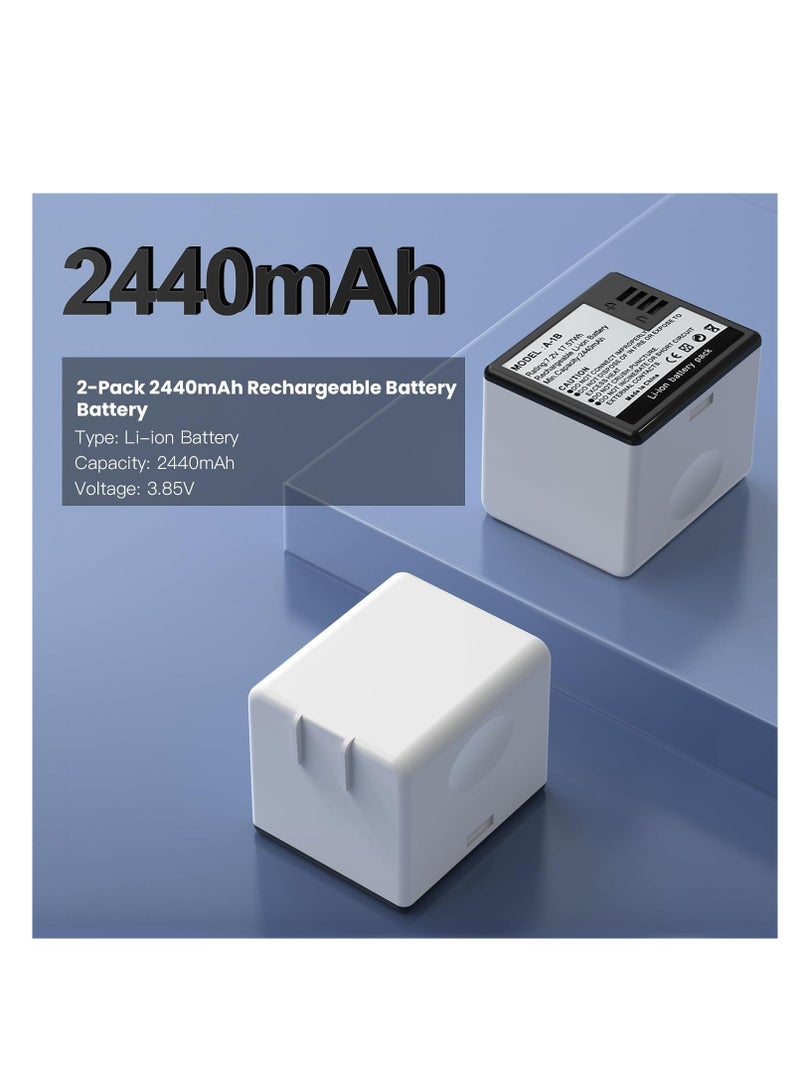 KASTWAVE 2Pcs Batteries with LCD Dual Charger, Replacement Battery, for Use with Arlo Pro, Arlo Pro 2 Cameras, Includes USB-C Cable, Overheat Protection, Rechargeable Camera Battery with Charger Station - Image 5