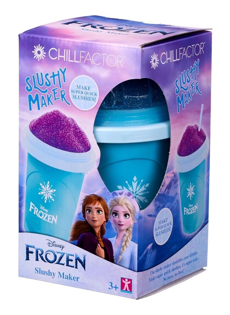 CHILLFACTOR - Chill Factor Disney Frozen Slushy Maker - Elsa | Reusable Cup | Homemade Frozen Slushies | Portable Slushy Maker | Squeeze Cup | DIY Milkshake Maker | Fun Gift for Kids - Image 1