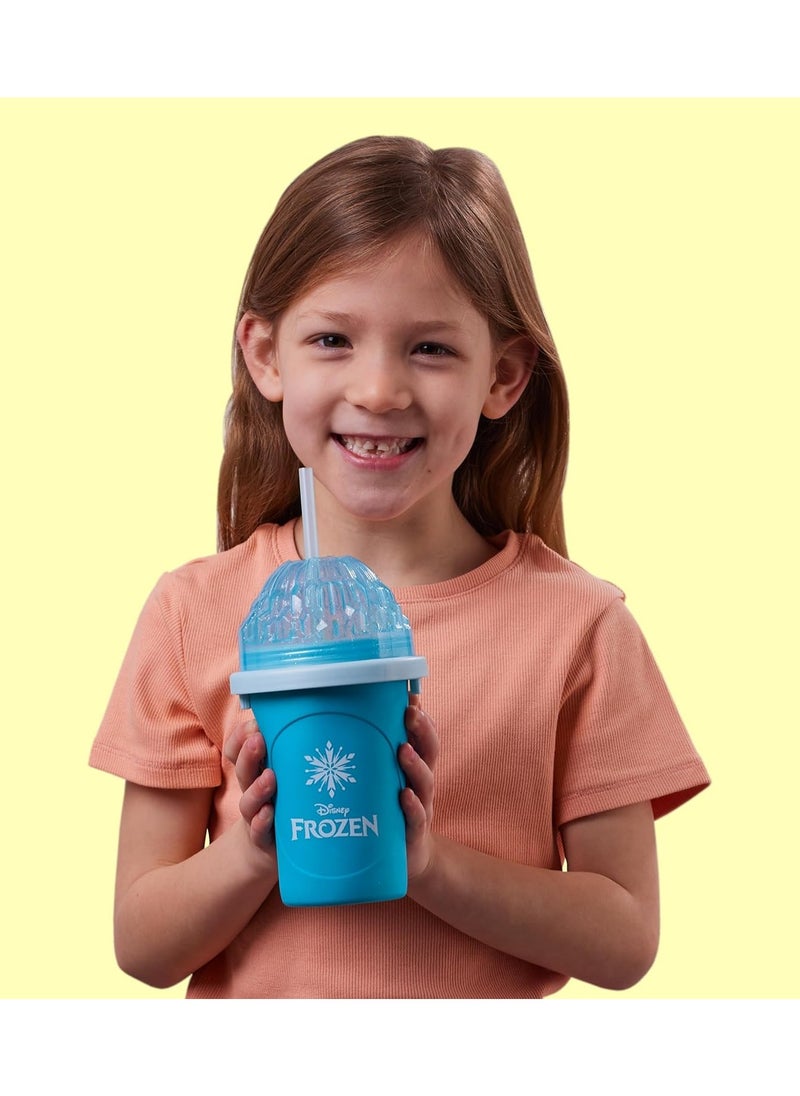 CHILLFACTOR - Chill Factor Disney Frozen Slushy Maker - Elsa | Reusable Cup | Homemade Frozen Slushies | Portable Slushy Maker | Squeeze Cup | DIY Milkshake Maker | Fun Gift for Kids - Image 1