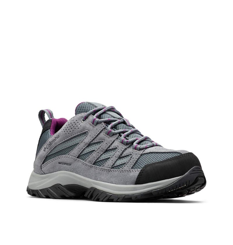 Columbia Womens Crestwood Mid Waterproof Hiking Shoe Graphite Wild Iris 95 US