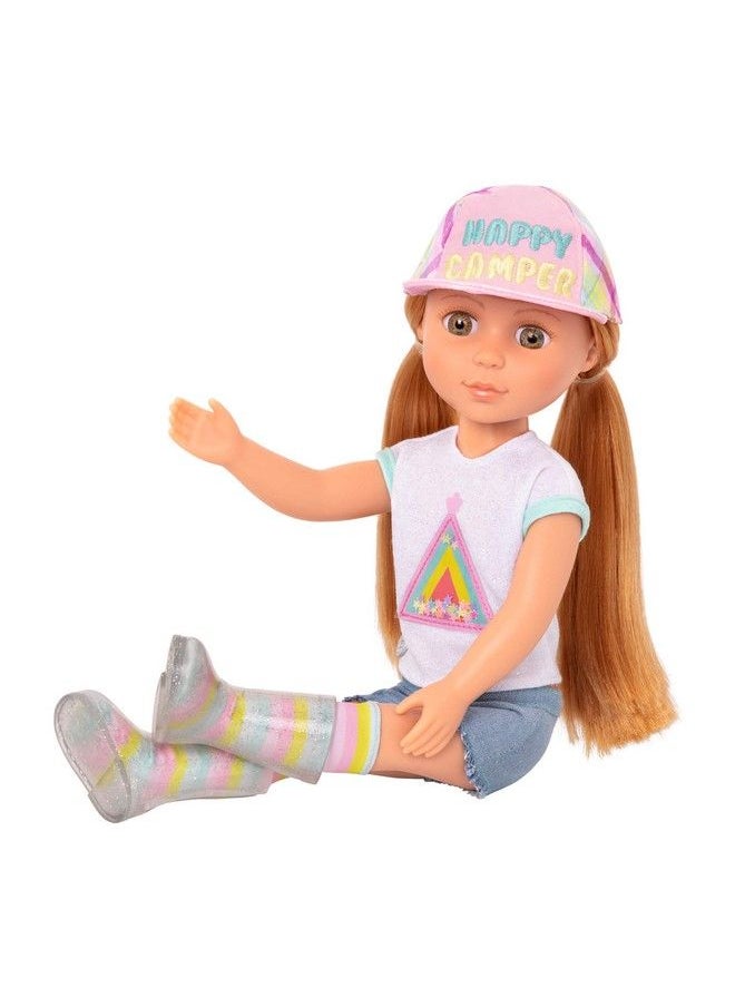 Glitter Girls - Astrid 14 Inch Poseable Doll Red Hair & Hazel Eyes Camping Outfit Matching Cap And Glitter Boots Toys Clothes And Accessories For Kids Ages 3+ - Image 1