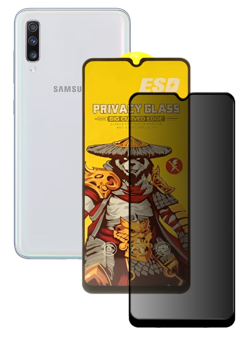 ESD Tempered Dustproof Privacy Glass Screen Protector Compatible For Samsung Galaxy A70 - Image 1