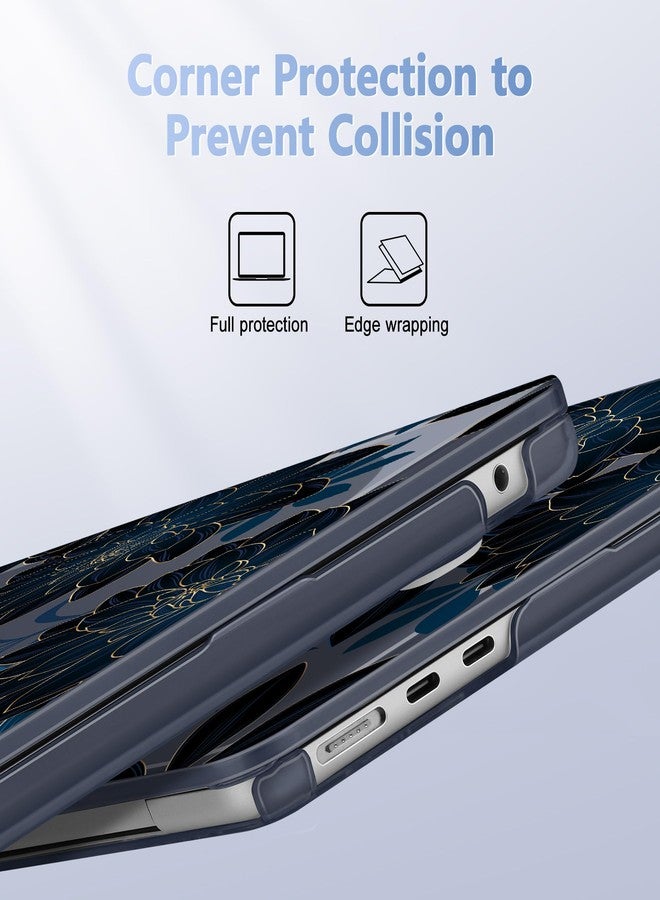 May Chen for M4 MacBook Air 13.6 Inch Case 2025 2024 2023 2022 Release Models: A3240 A3113 M3 A2681 M2, Plastic Hard Shell Case for MacBook Air 13.6" with Retina Display Fits Touch ID, Luxury Dahlia - Image 3