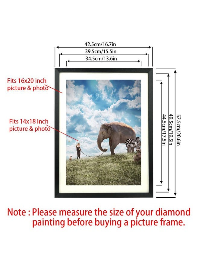 LTYHHK 16 x 20 Diamond Painting Picture Frames 40x50cm Diamond Art Frame , Display Pictures14x18 Inch/ 35x45 cm with Mat or 16x20 Inch/40x50 cm Without Mat, Wall Diamond Embroidery Photo Frame Solid - Image 2