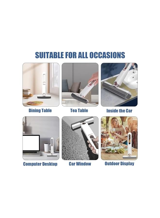 promass Desktop Mini Mop (Sponge), Self Squeezing Portable Mop, Lazy No Wash Powerful Absorbent Mop, Wet and Dry Cleaning System for Small Spaces, For Window and Kitchen Cleaning. - Image 5