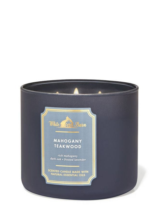 Mahogany Teakwood 3-Wick Candle