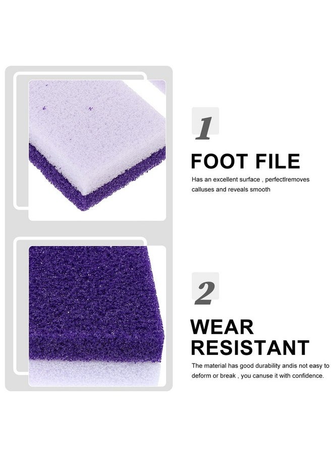 Healifty 2pcs Foot Care Exfoliator Pedicure Tool Foot Pumice Stone Block Remover Scrubber Dead Hard Skin Remover Cleaner remover for feet(Purple)  - Image 2