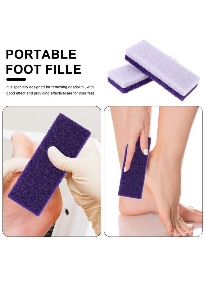 Healifty 2pcs Foot Care Exfoliator Pedicure Tool Foot Pumice Stone Block Remover Scrubber Dead Hard Skin Remover Cleaner remover for feet(Purple)  - Image 3