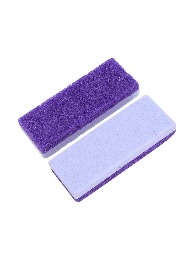 Healifty 2pcs Foot Care Exfoliator Pedicure Tool Foot Pumice Stone Block Remover Scrubber Dead Hard Skin Remover Cleaner remover for feet(Purple)  - Image 1