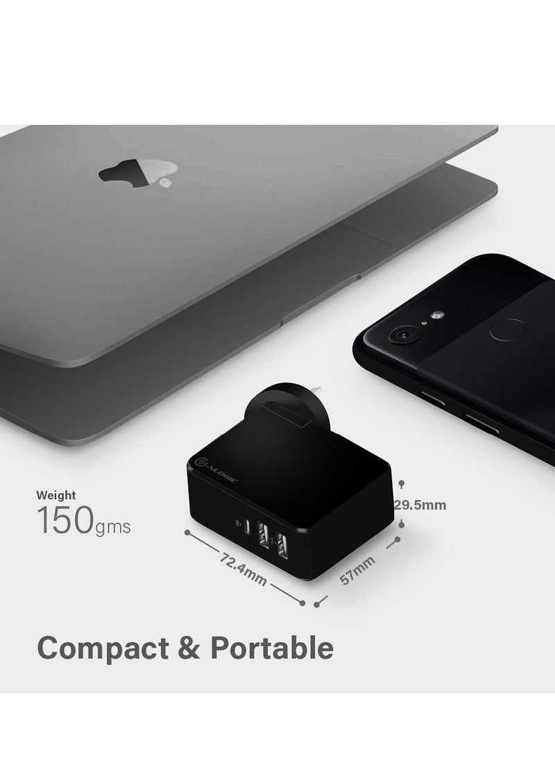 ألوجيك Alogic 3 منافذ USB-C ومحول طاقة للسفر USB-A مزدوج  - Image 2