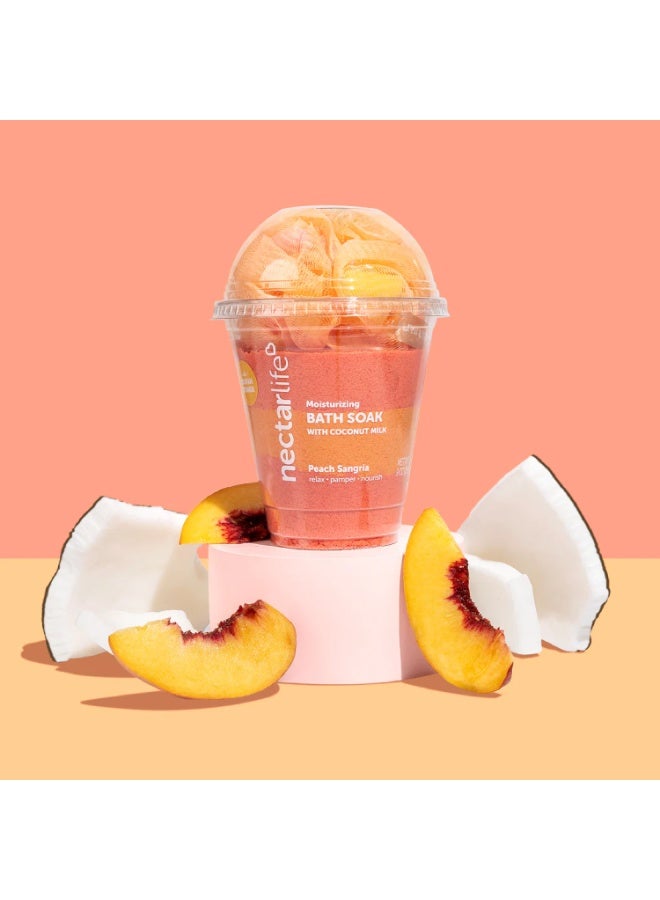 Nectar Life Bath Soak, Salt Bath, Bubble Bath, Natural Detox Foaming Body Soak, Foot Soak, Vegan Body Skin Care, 9 oz. (Peach Sangria) - Image 2
