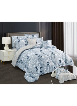 Horse comforter set with durable and soft fabric two sides with a floral pattern 8 pieces king size - pzsku/ZADD667631F1FB7F6FA32Z/45/_/1720358350/f44cf2b5-5e2d-448c-8869-b237638a67ec