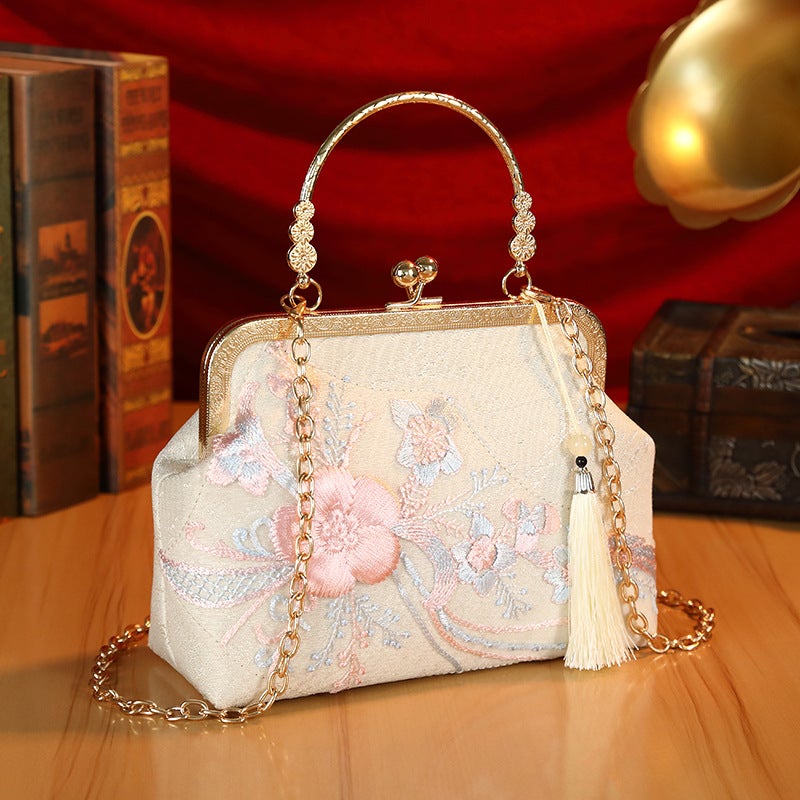 Chinese Floral Retro Crossbody Bag - Image 3