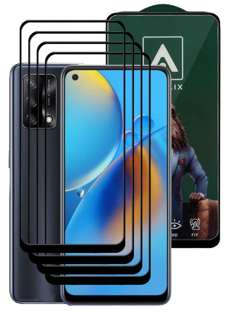 ACLIX 4 Pieces Antistatic ESD Dustproof Premium Quality High Definition Tempered Glass Screen Protector Designed For Oppo A74 - Image 1