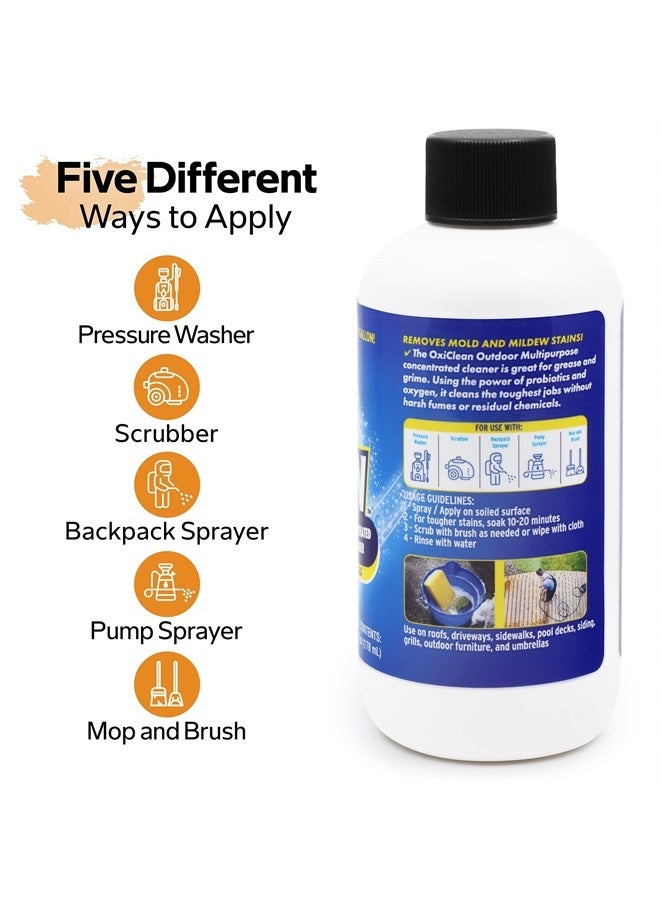Outdoor Multipurpose Super Concentrated Cleaner - Makes 1 Gallon - Stain Remover - Driveway Cleaner for Concrete - Degreaser for Cement, Brick, Vinyl, and Patio Furniture