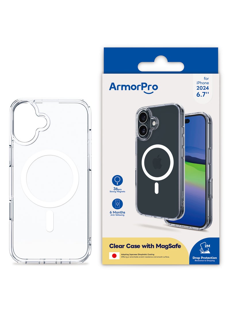 ArmorPro Clear Case With MagSafe White For iPhone 16 Plus Clear - Image 1