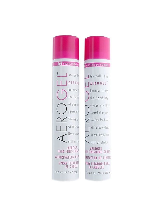 TRIDESIGN TRI Aerogel Hairspray - Non-Toxic Hair Finishing Spray for Styling, Volumizing and Holding Curly Hair with Flexible Hold - For Women and Men - Pack of 2 (10.5 Oz)  - Image 1