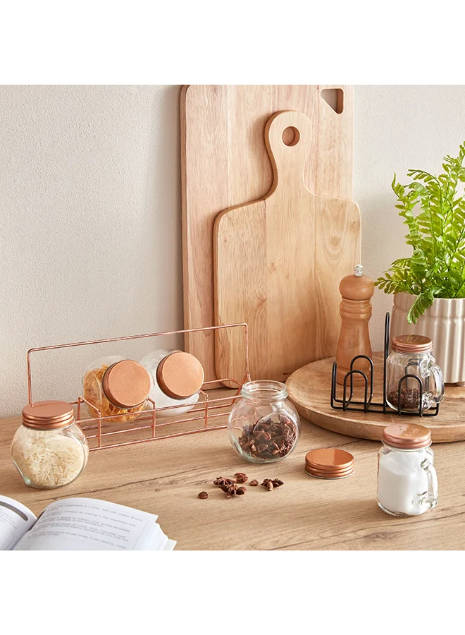 Home Box Essential 5-Piece Glass Spice Rack Set 18 x 10 x 8 cm