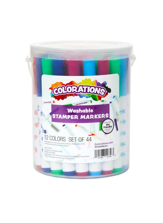 كولوريشنز - دلو ختم أقلام التحديد القابلة للغسل من Stampbuck Colorations (عبوة من 44 قطعة) - Image 1