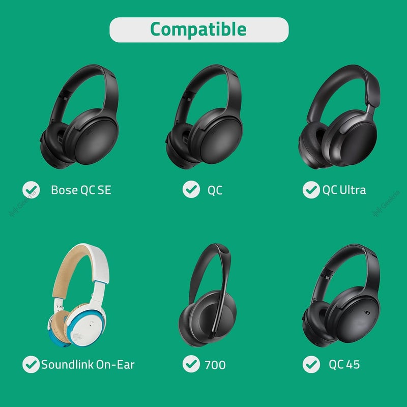 جيكريا كابل صوتي من مزود بميكروفون، متوافق مع سماعات Bose QuietComfort Ultra II/SE/45/35 II وسماعات Bose 700، كابل استبدال استريو بمقاس 3.5 مم إلى 2.5 مم يحتوي على ميكروفون مدمج (طوله 4 أقدام/1.2 متر). - Image 5