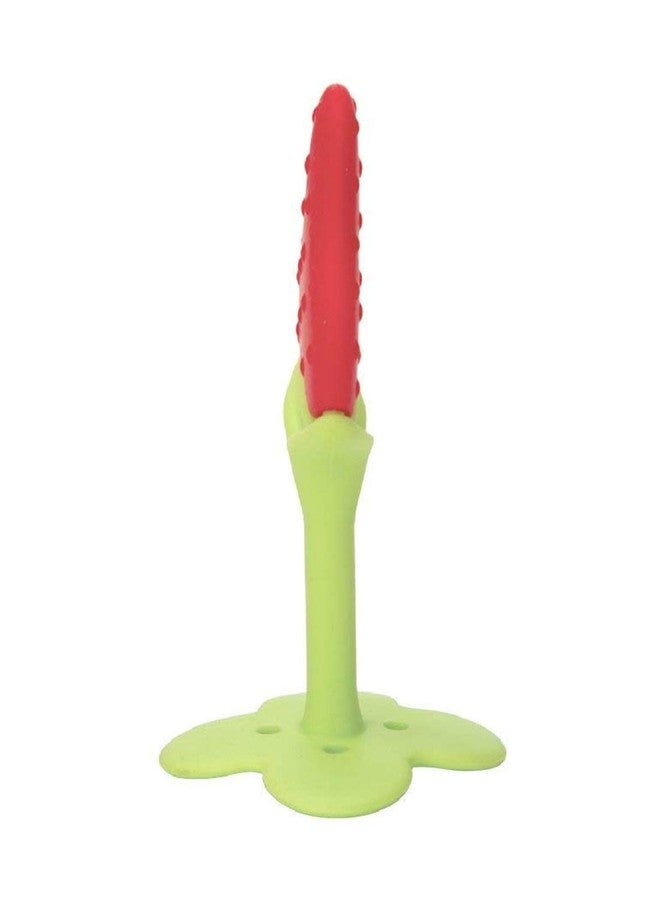 Enorme Silicone Fruit Shape Teething Soft Sensory Teether/Pacifier for Baby (Strawberry) - Image 3