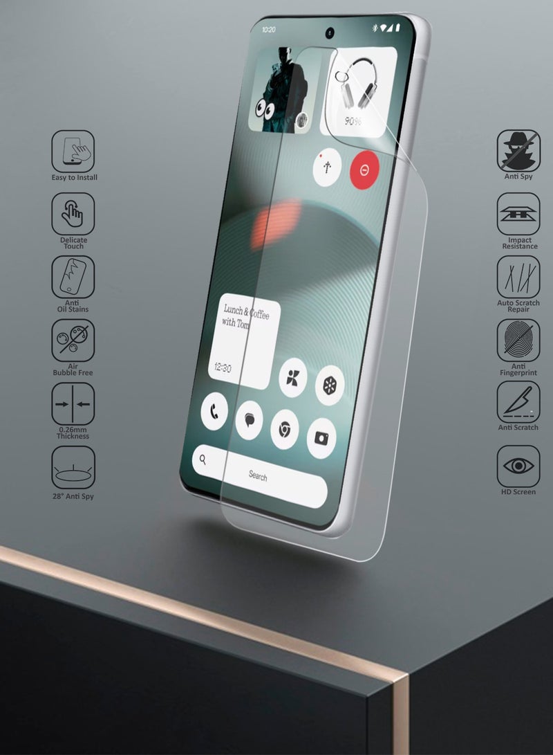 Wtech Nothing Phone (3) 5G 2025 Premium Hydrogel Film Thin and Flexible Screen Protector (MSHFMN) - Clear - Image 2