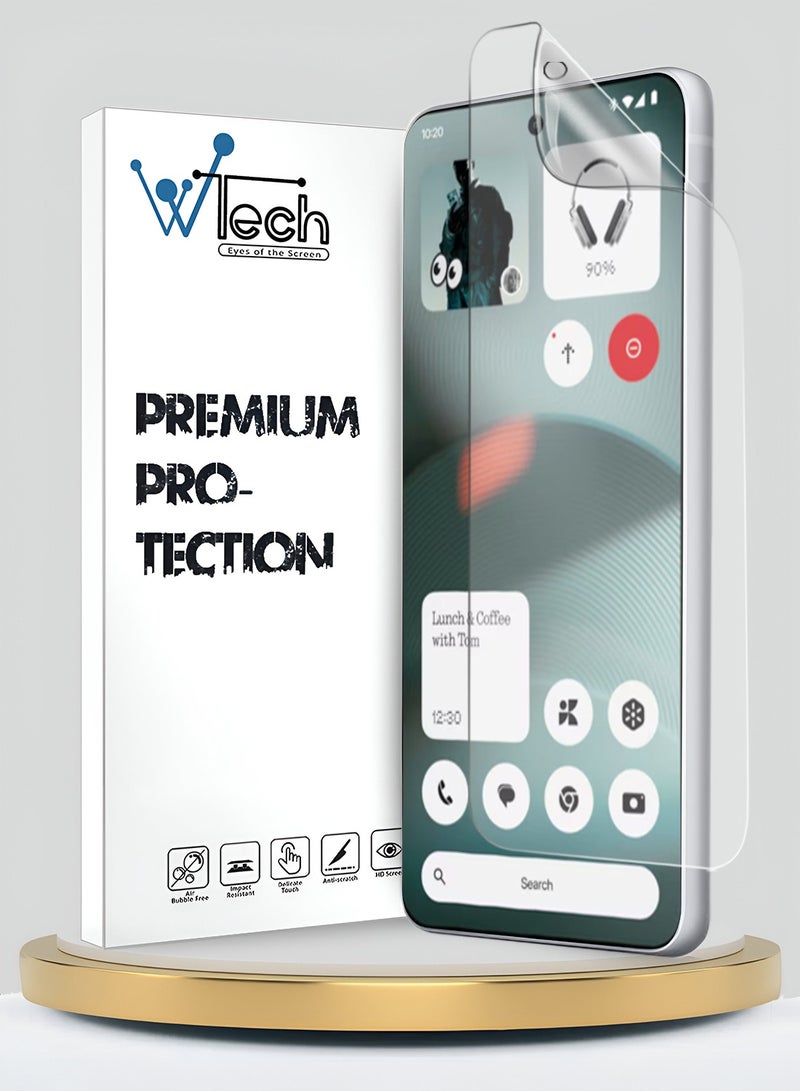 Wtech Nothing Phone (3) 5G 2025 Premium Hydrogel Film Thin and Flexible Screen Protector (MSHFMN) - Clear - Image 1