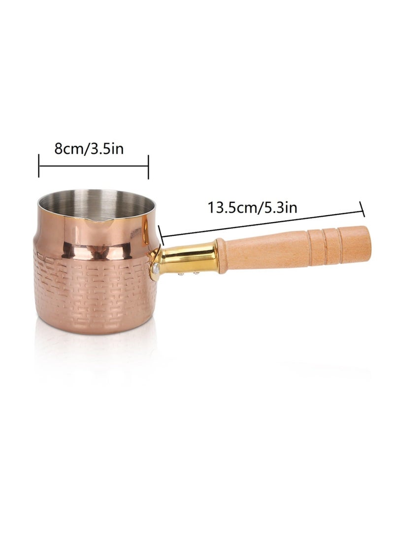 Small Sauce Pan, 13.5 Oz Stainless Steel Saucepan Butter Warmer - Small Melting Pot for Milk, Coffee, Tea, Soup - Stovetop & Dishwasher Safe - Image 5