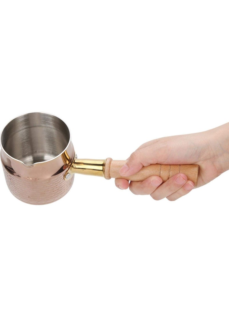 Small Sauce Pan, 13.5 Oz Stainless Steel Saucepan Butter Warmer - Small Melting Pot for Milk, Coffee, Tea, Soup - Stovetop & Dishwasher Safe - Image 1