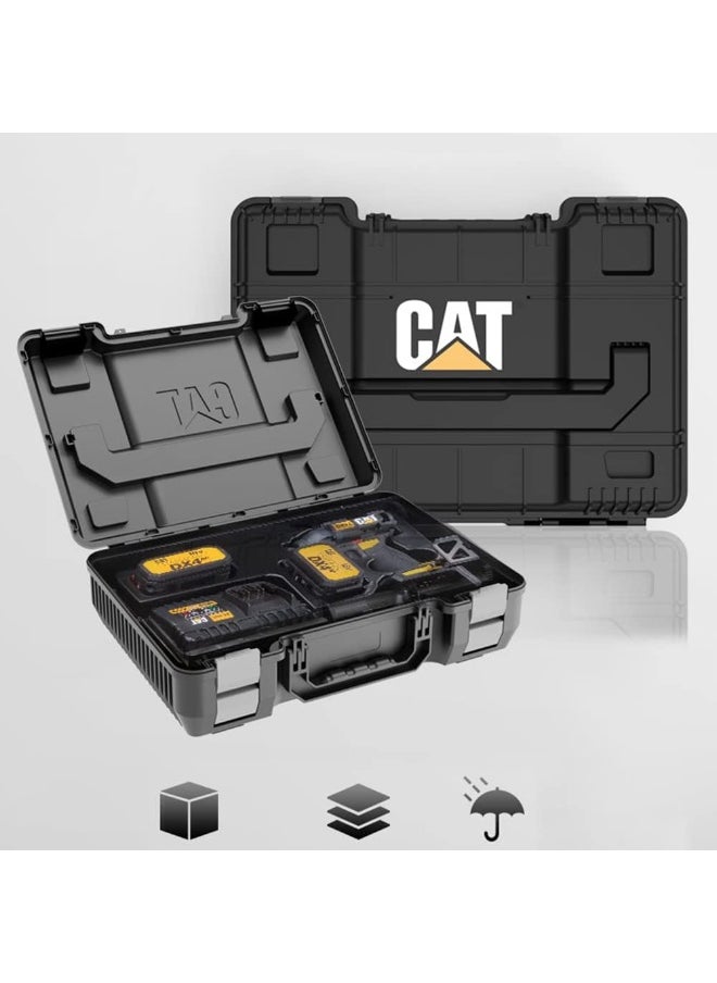 CATERPILLAR مفك كهربائي/مثقاب لاسلكي من كات 18 فولت 215 نيوتن متر مع 3 سرعات، بدون فرش  - Image 3