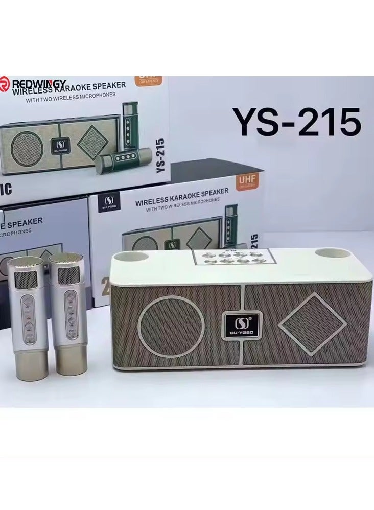 YS Karaoke Sound System Portable Karaoke Outdoor Rock Speakers Ys-215 White  - Image 1