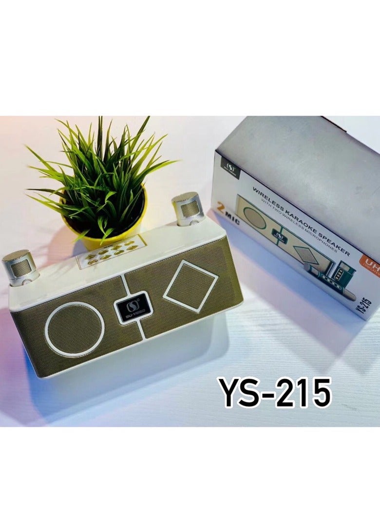 YS Karaoke Sound System Portable Karaoke Outdoor Rock Speakers Ys-215 White  - Image 2