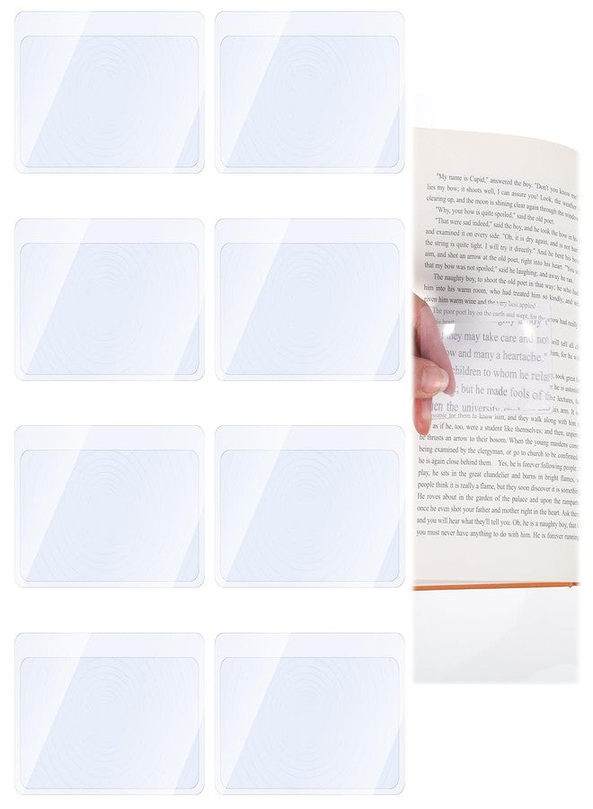 Alrhso 8 Pcs Credit Card Magnifier Flat Optical Fresnel Lens 3X Magnifying Magnifier 85x55 mm Pocket Size for Elderly and Shortsighted Reading (with Card Protective Cover) - Image 1