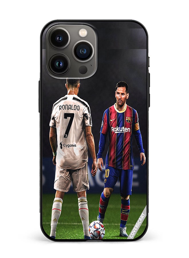 COVERSCART Protective Case Cover For Apple iPhone 14 Pro Messi Vs Ronaldo Design Multicolour