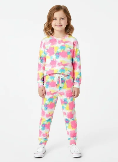 babyqlo Cotton Candy Tie-Dye 2 piece Hoodie Set for Girls