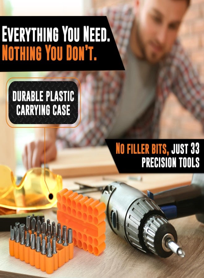 AMERICAN MUTT TOOLS مجموعة مفكات براغي توركس الأمنية من موت تولز، 33 قطعة - مجموعة مفكات براغي توركس أمنية كاملة مع رؤوس مقاومة للعبث - رؤوس نجمية، سداسية، مفتاح ربط، ثلاثية الأجنحة، ومفتاح توركس - مجموعة رؤوس براغي توركس أمنية احترافية - Image 4