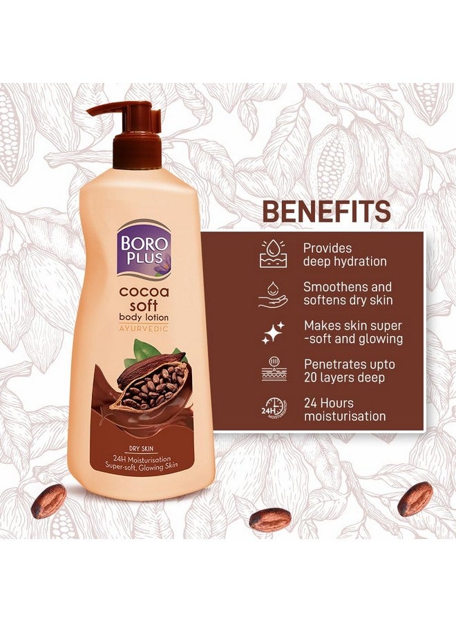 BOROPLUS Boro Plus Cocoa Soft Body Lotion For Skin Combination , 400 Ml, 1 Count - Image 3