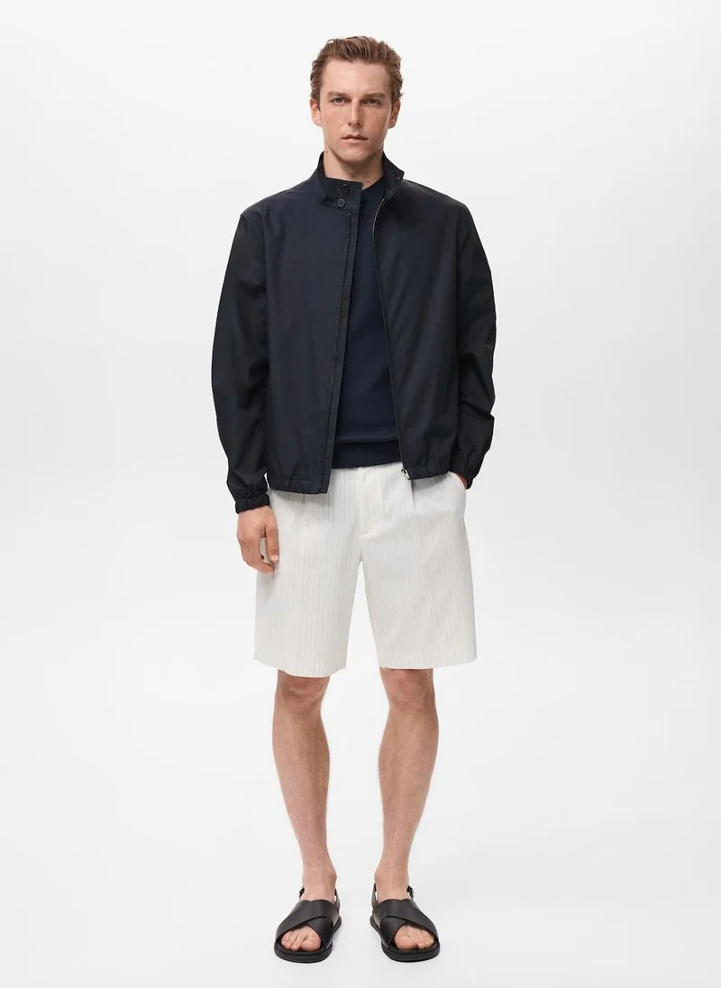 Mango Man 100% Cotton Bomber Jacket