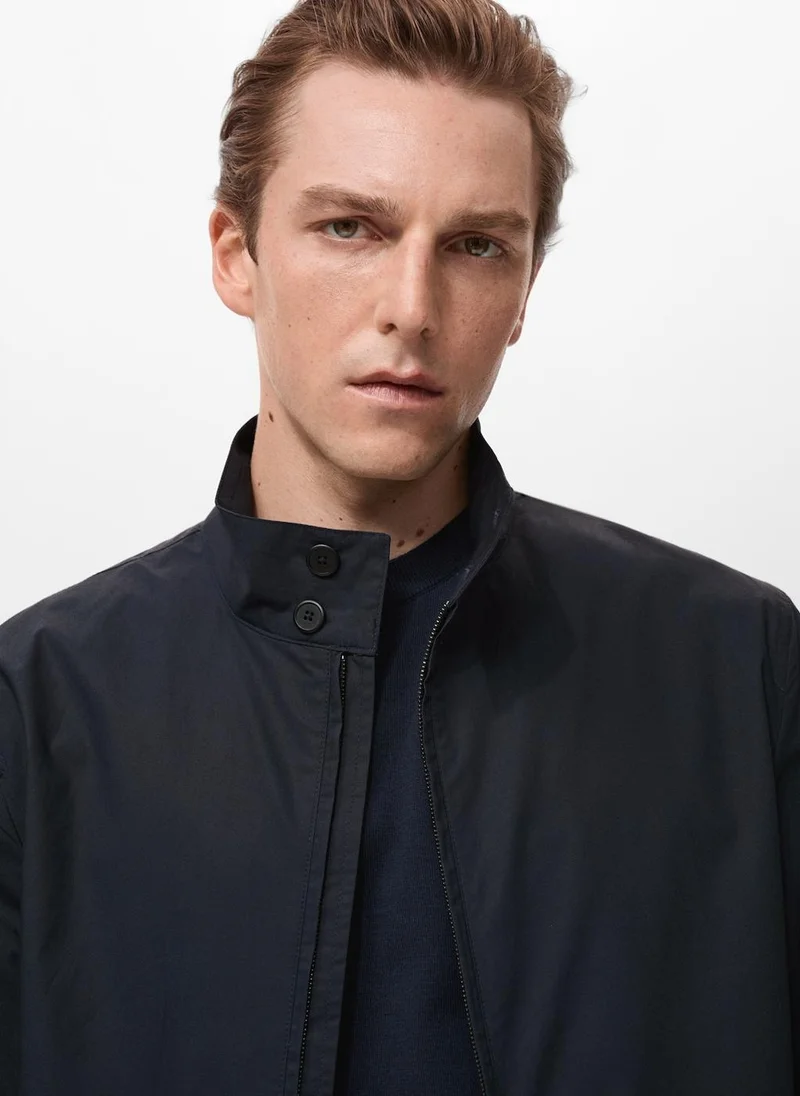 Mango Man 100% Cotton Bomber Jacket