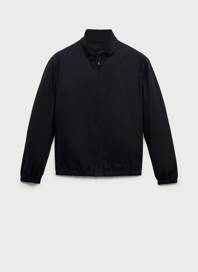 Mango Man 100% Cotton Bomber Jacket