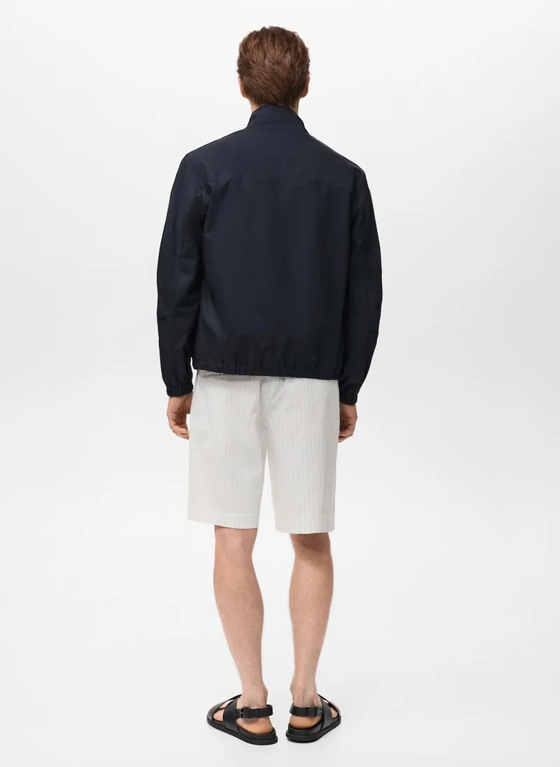 MANGO 100% Cotton Bomber Jacket