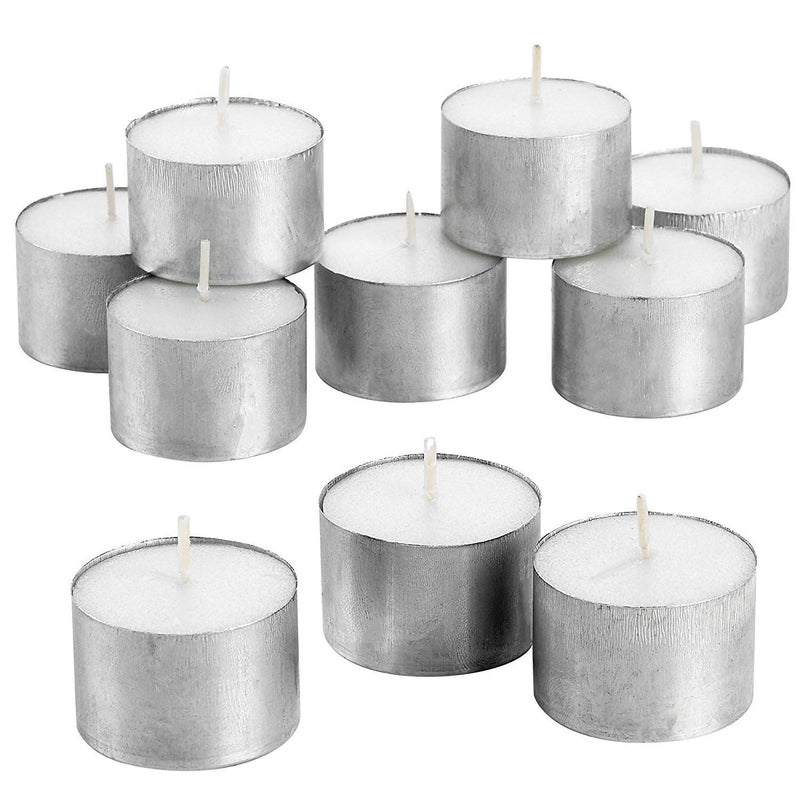 BHUMI Tea Lights for Home Dcor 9 Hours Burning Time White Non Scented Wax Tealight with Long Wick Candle Light Dinner Birthday Decoration Bedroom Diffuser t Lamp Pack of 50 - Image 1