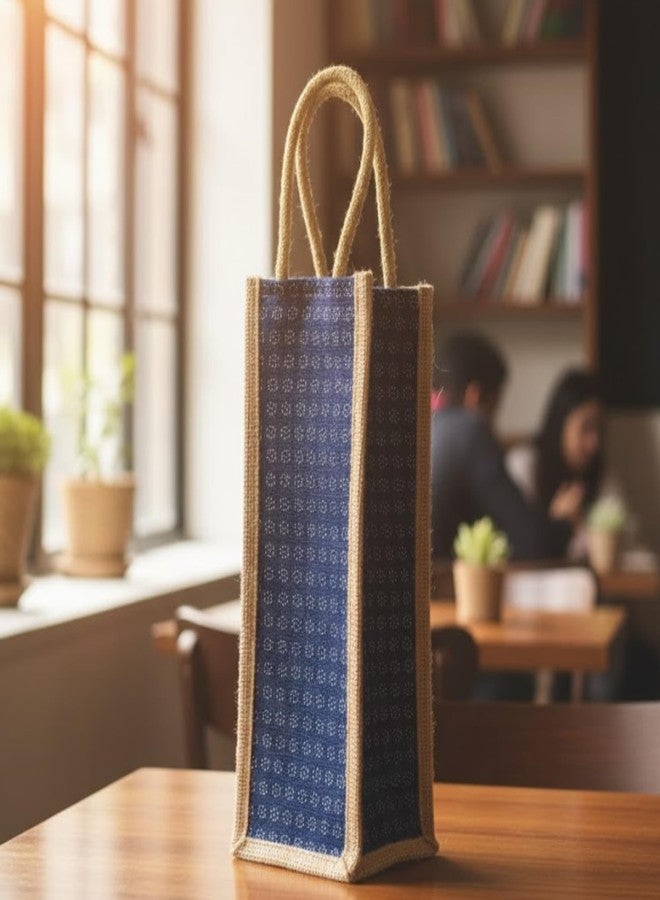 Highdas Jute Water Bottle Bag - Reusable & Eco-Friendly Bottle Carry Cover with Adjustable Strap | Durable, Lightweight & Stylish Holder for Office, Gym, School & Travel Multi Color (Morden, 1) - Image 3